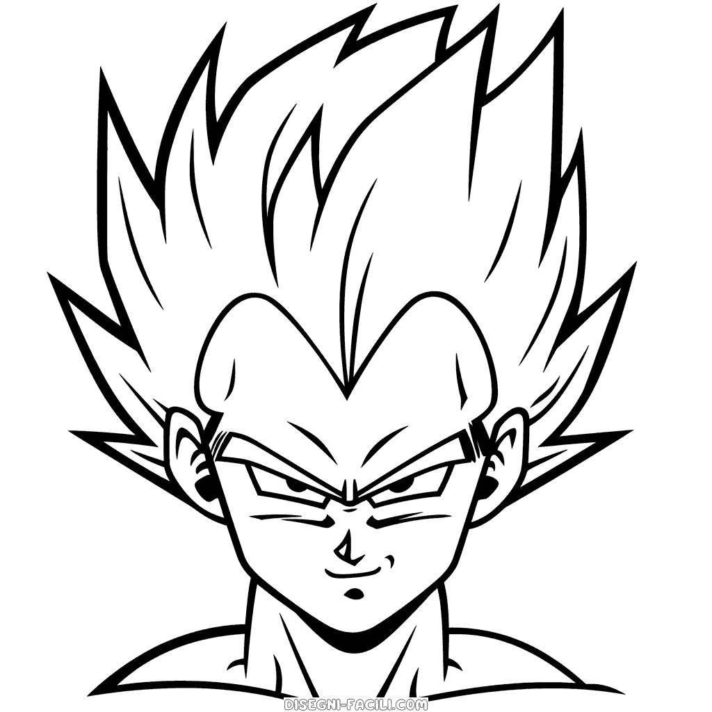 Disegno facile di vegeta dragon ball