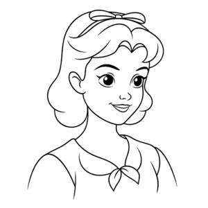 Disegno facile di wendy darling peter pan