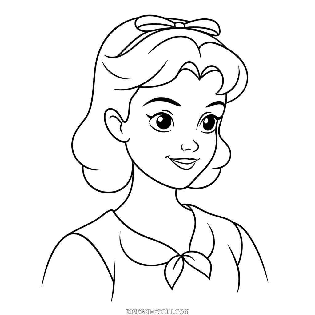Disegno facile di wendy darling peter pan