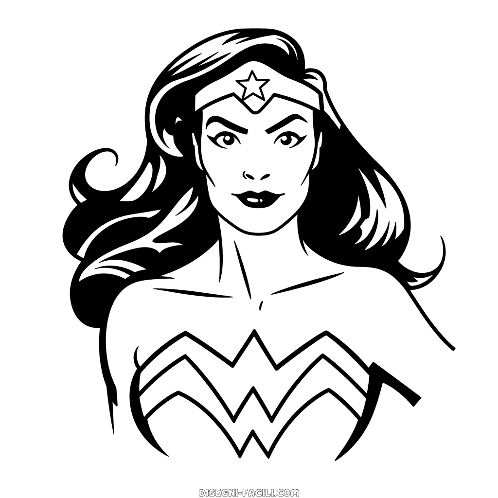 Disegno facile di wonder woman