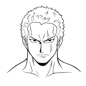 Disegno facile di zoro one piece