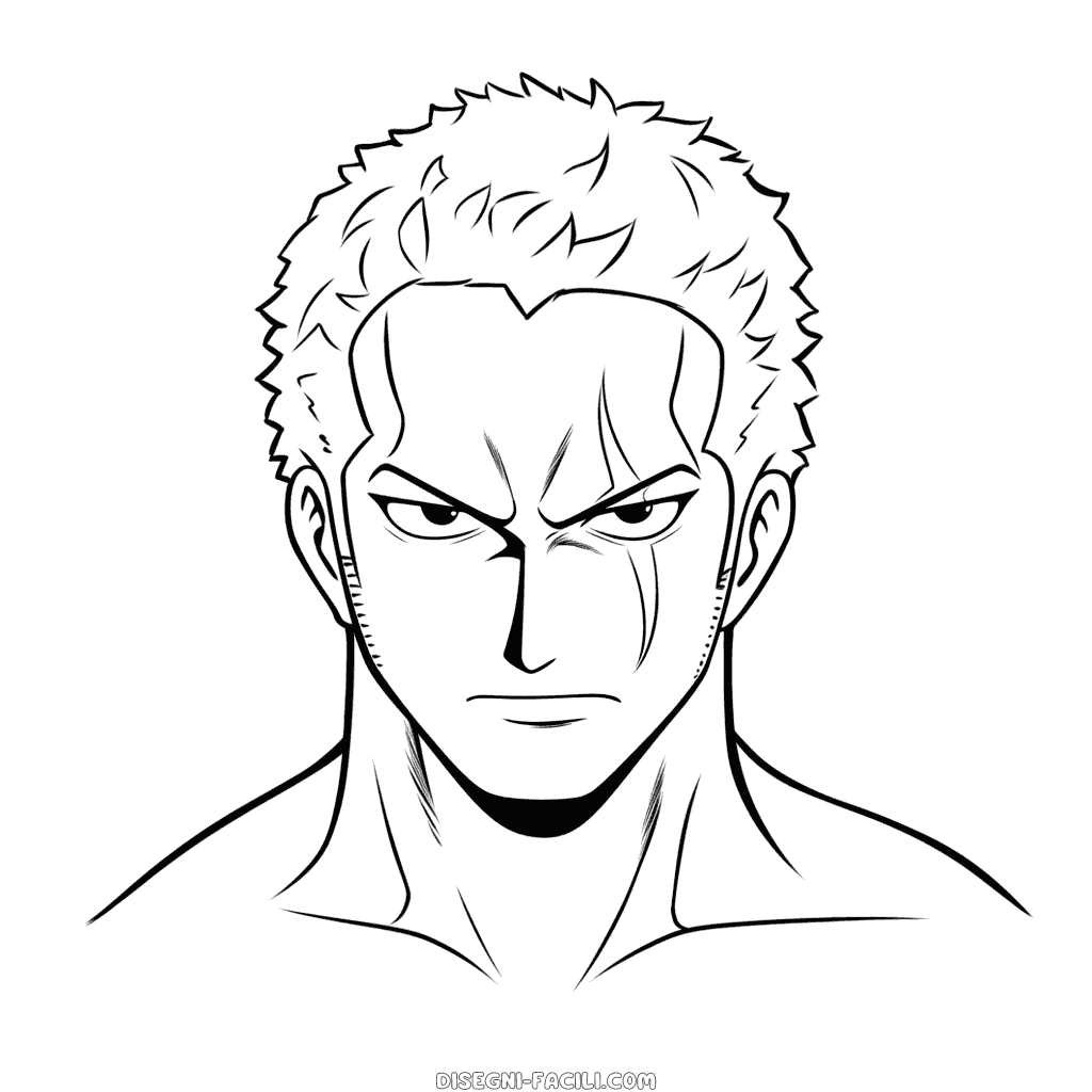 Disegno facile di zoro one piece