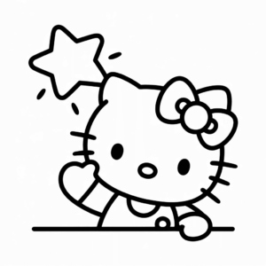 Disegno facile di Cartone di Hello Kitty