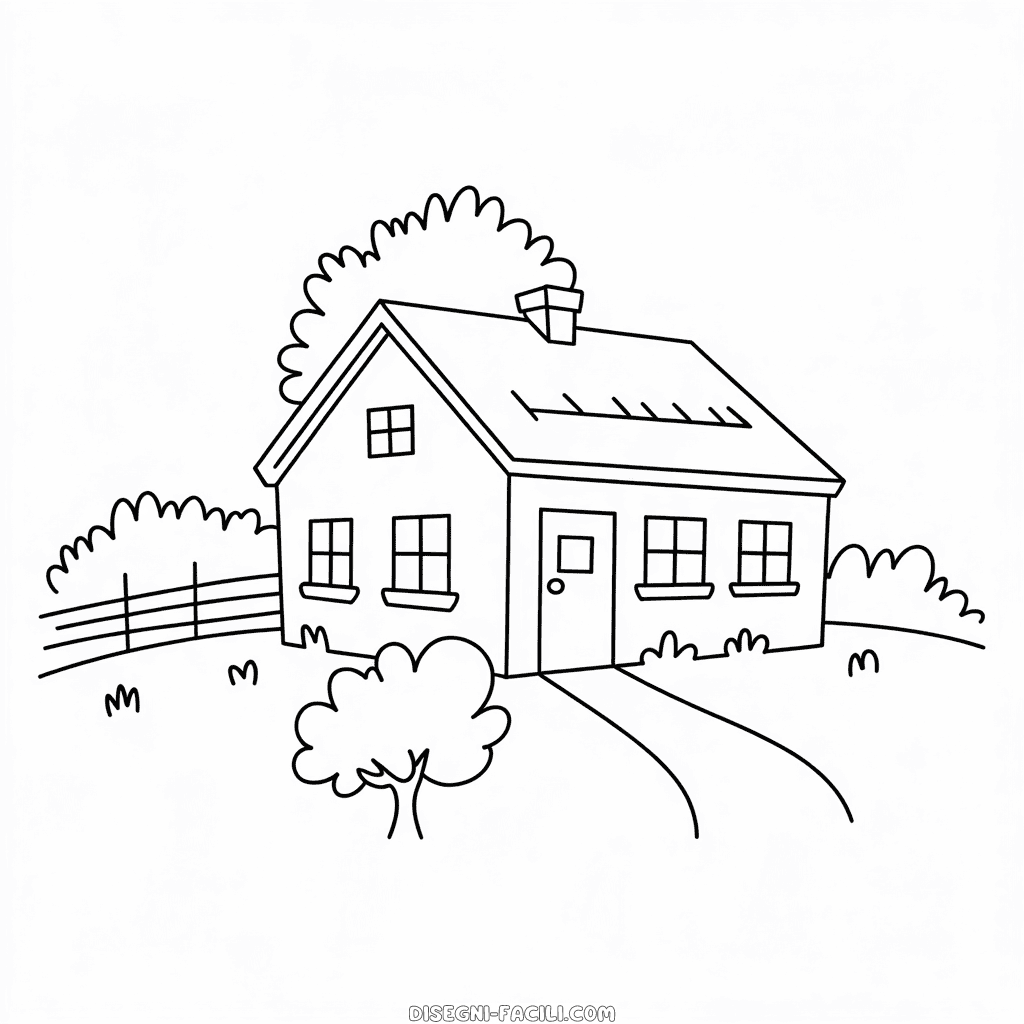 Disegno facile di Casa di campagna