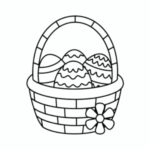 Disegno facile di Cestino di Pasqua