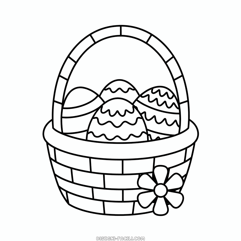 Disegno facile di Cestino di Pasqua