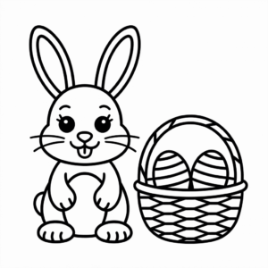Disegno facile di Coniglietto di Pasqua