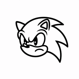 Disegno facile di Faccia di Sonic