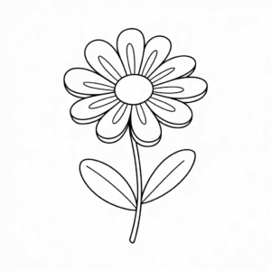 Disegno facile di Fiore 3D