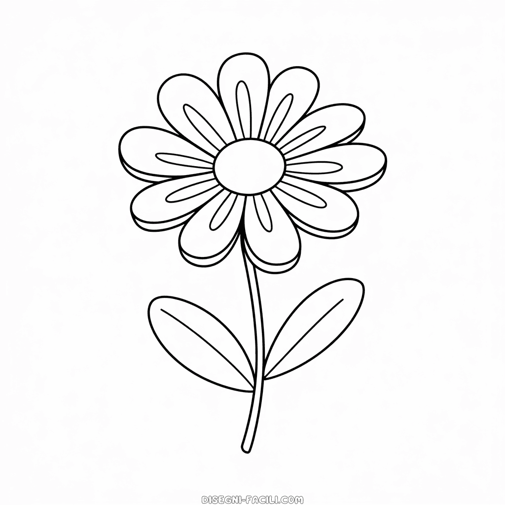Disegno facile di Fiore 3D