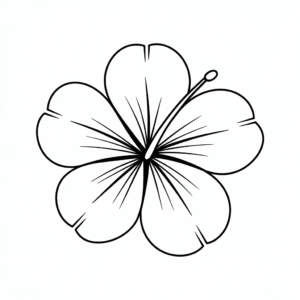Disegno facile di Fiore Hawaiano