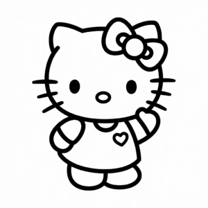 Disegno facile di Personaggio di Hello Kitty