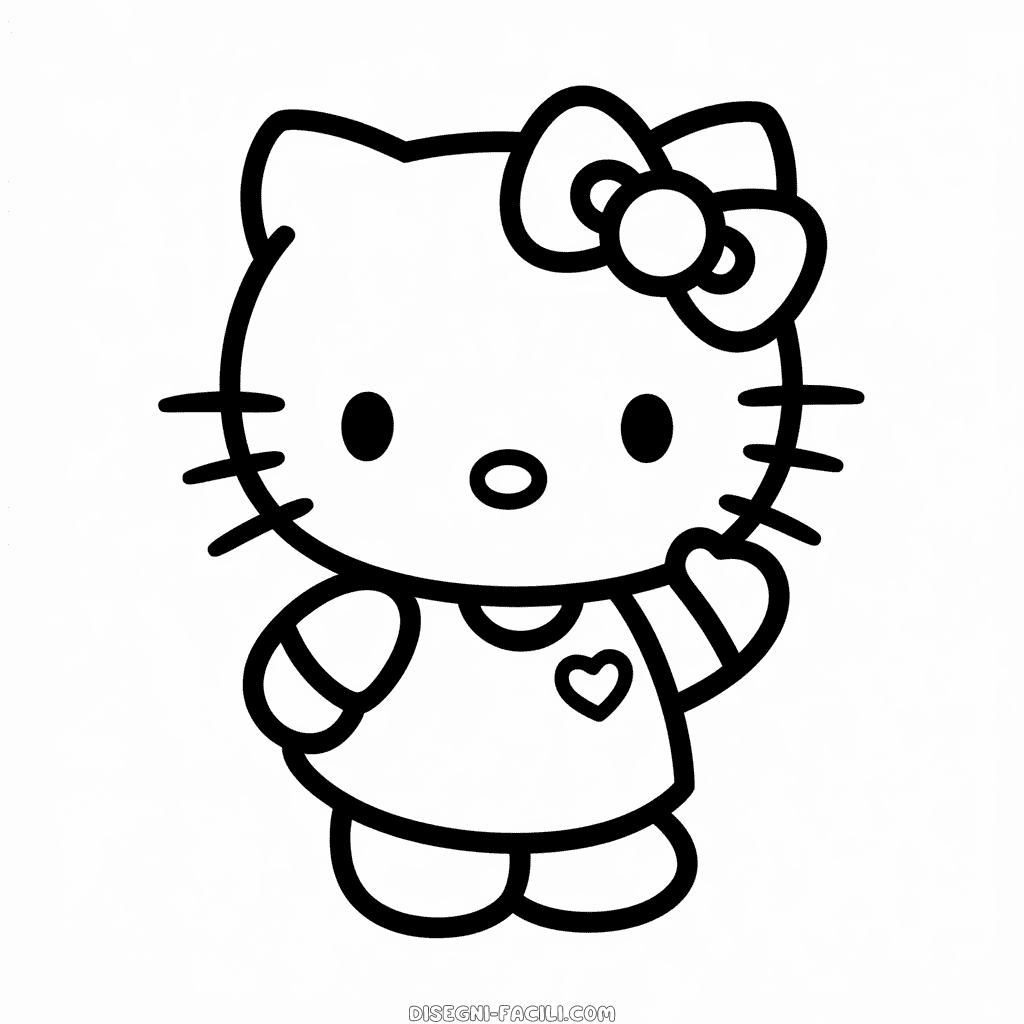 Disegno facile di Personaggio di Hello Kitty
