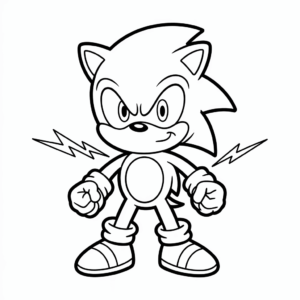Disegno facile di Sonic Arrabbiato