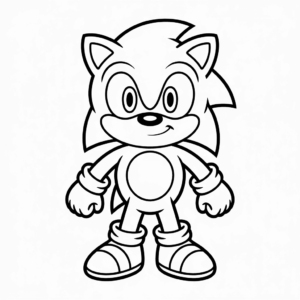 Disegno facile di Sonic Classico