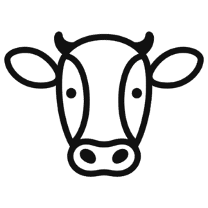Disegno facile di Testa di mucca