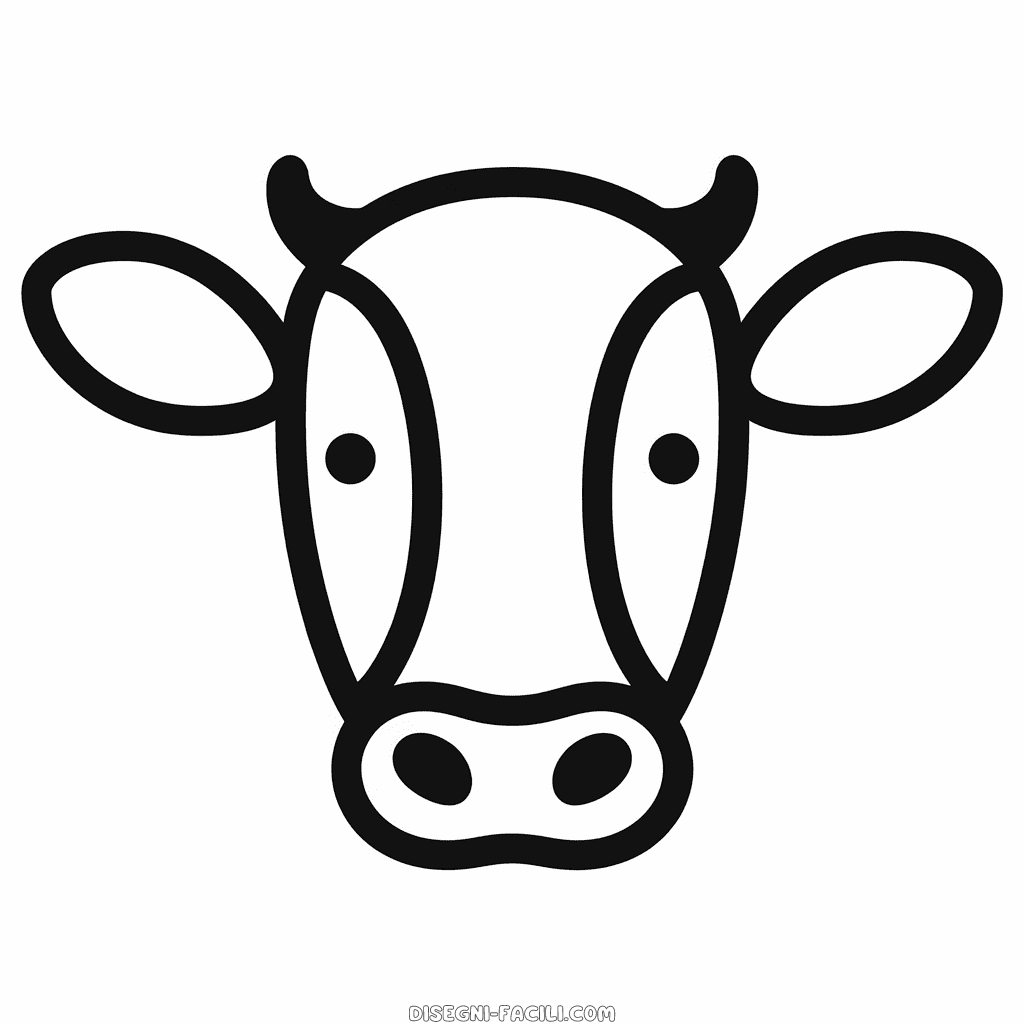 Disegno facile di Testa di mucca