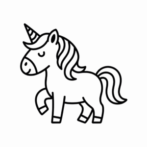 Disegno facile di Unicorno Carino
