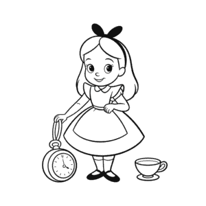Disegno Facile di Alice nel Paese delle Meraviglie Disney