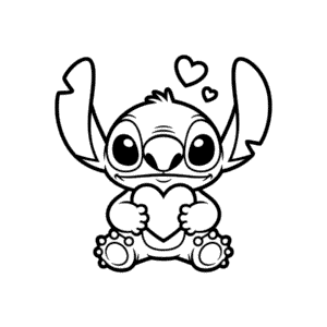 Disegno Facile di Amo Stitch