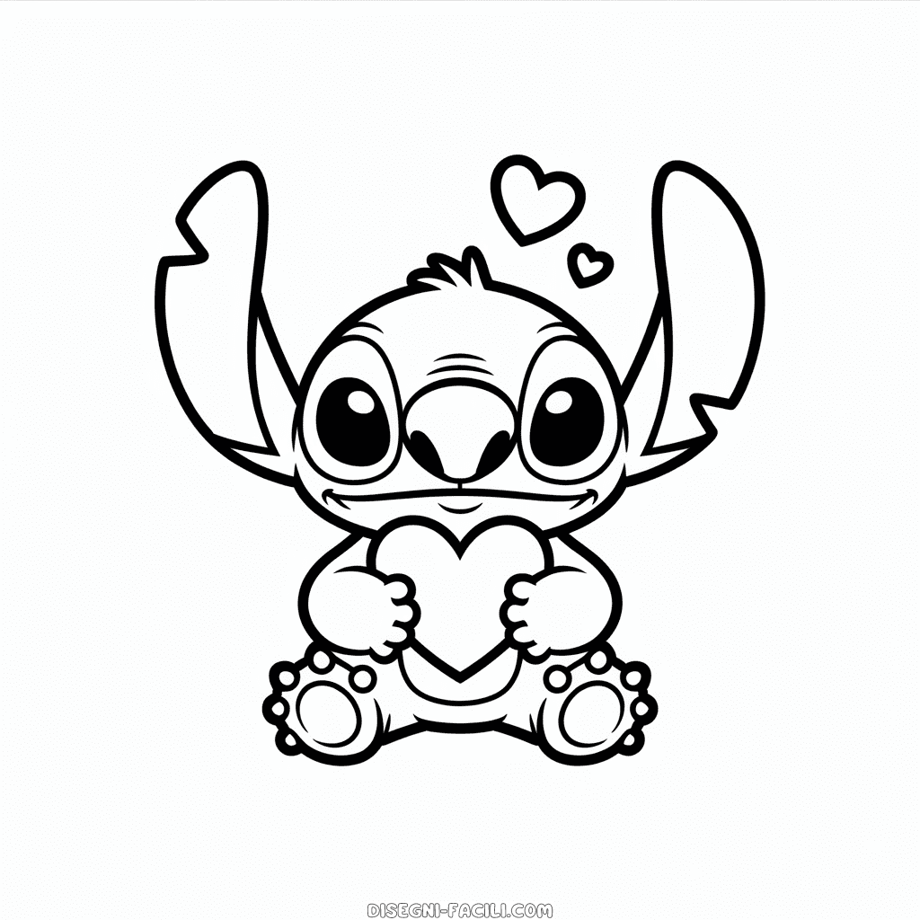 Disegno Facile di Amo Stitch