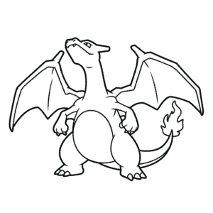 Disegno Facile di Anime di Charizard