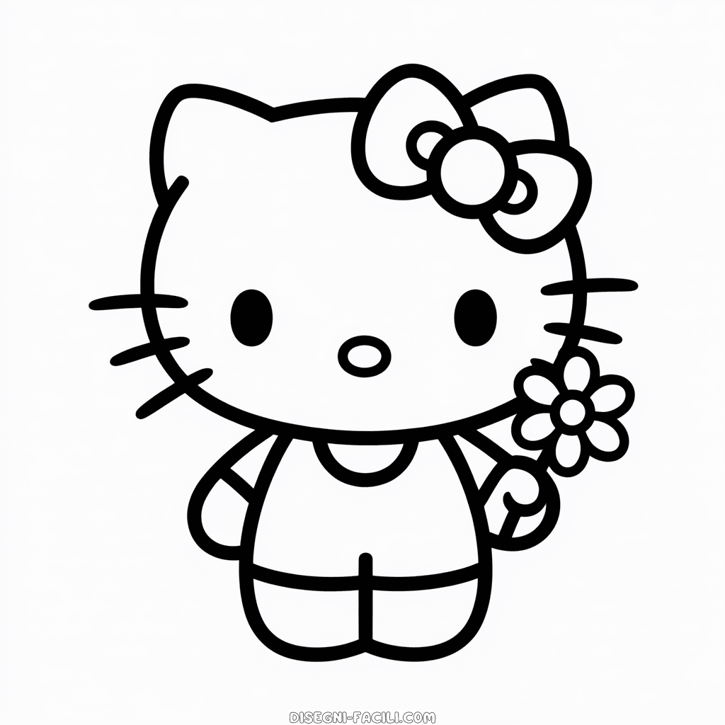 Disegno Facile di Anime Hello Kitty