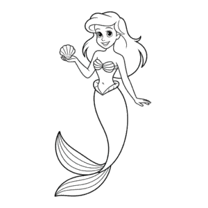 Disegno Facile di Ariel Principessa Disney