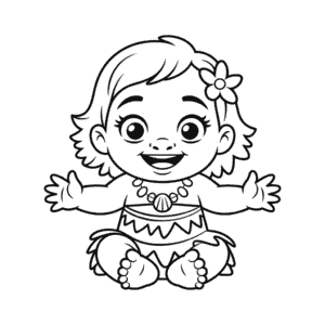 Disegno Facile di Baby Vaiana