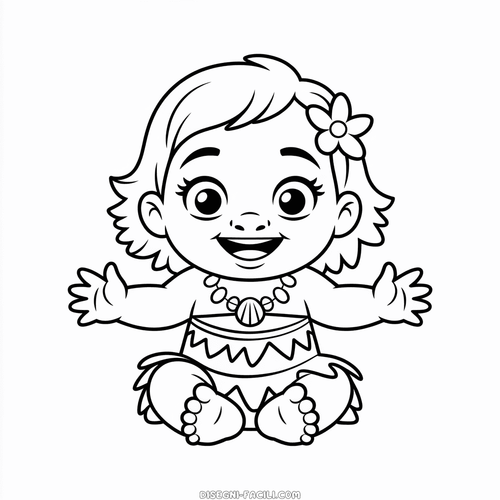 Disegno Facile di Baby Vaiana