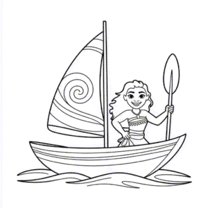 Disegno Facile di Barca di Vaiana