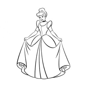 Disegno Facile di Bella Cenerentola