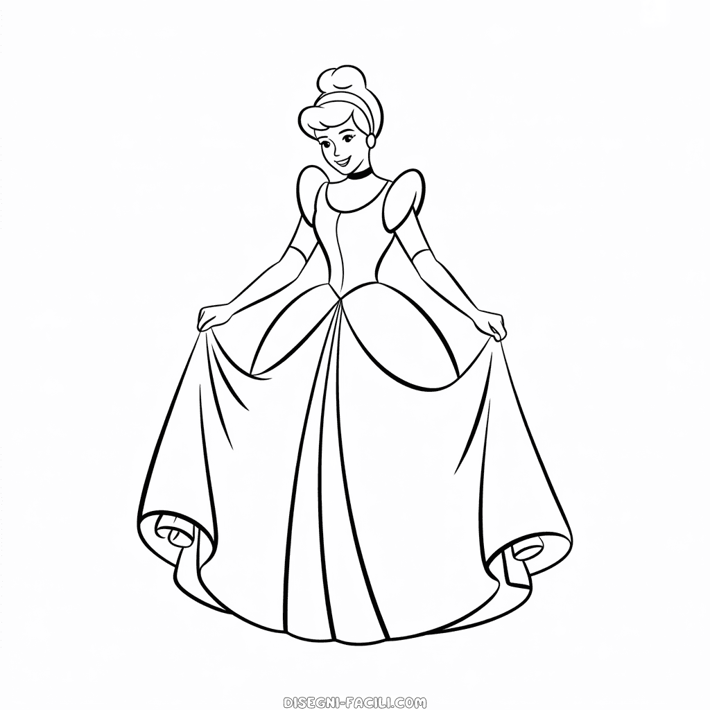 Disegno Facile di Bella Cenerentola