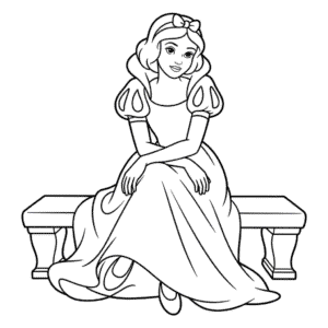 Disegno Facile di Biancaneve Realistica
