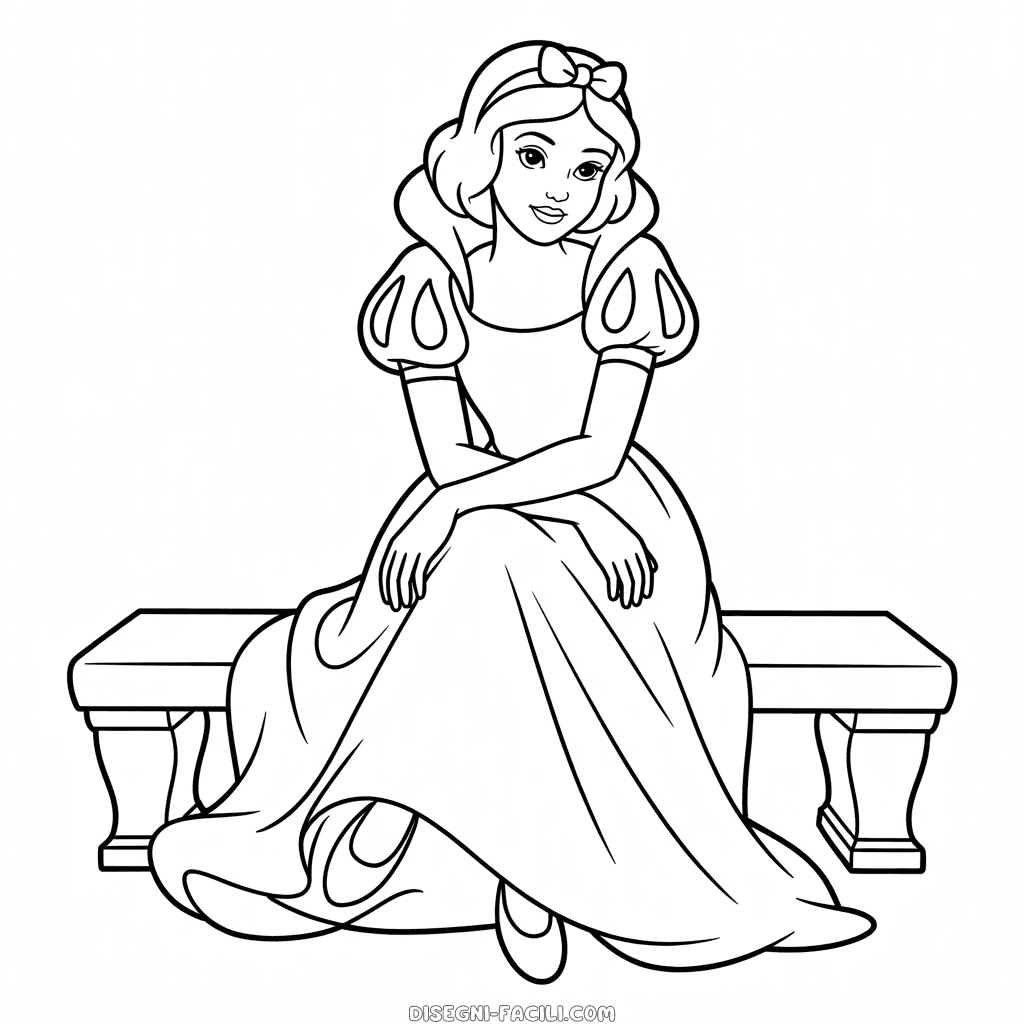 Disegno Facile di Biancaneve Realistica