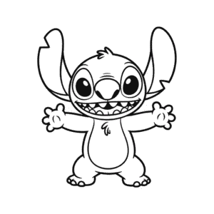 Disegno Facile di Cartone Animato di Stitch