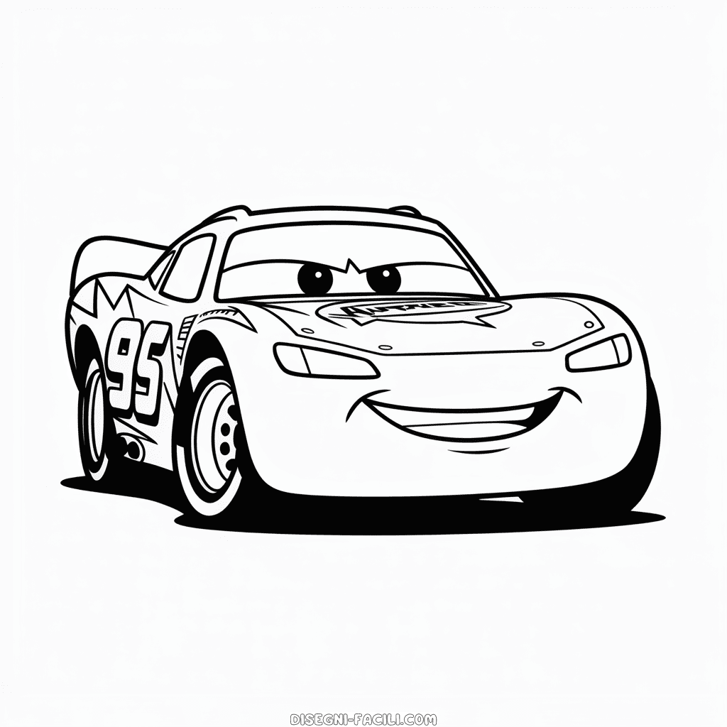 Disegno Facile di Cartone Animato Disney Cars