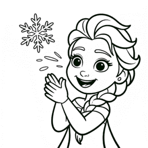 Disegno Facile di Cartone Animato Elsa