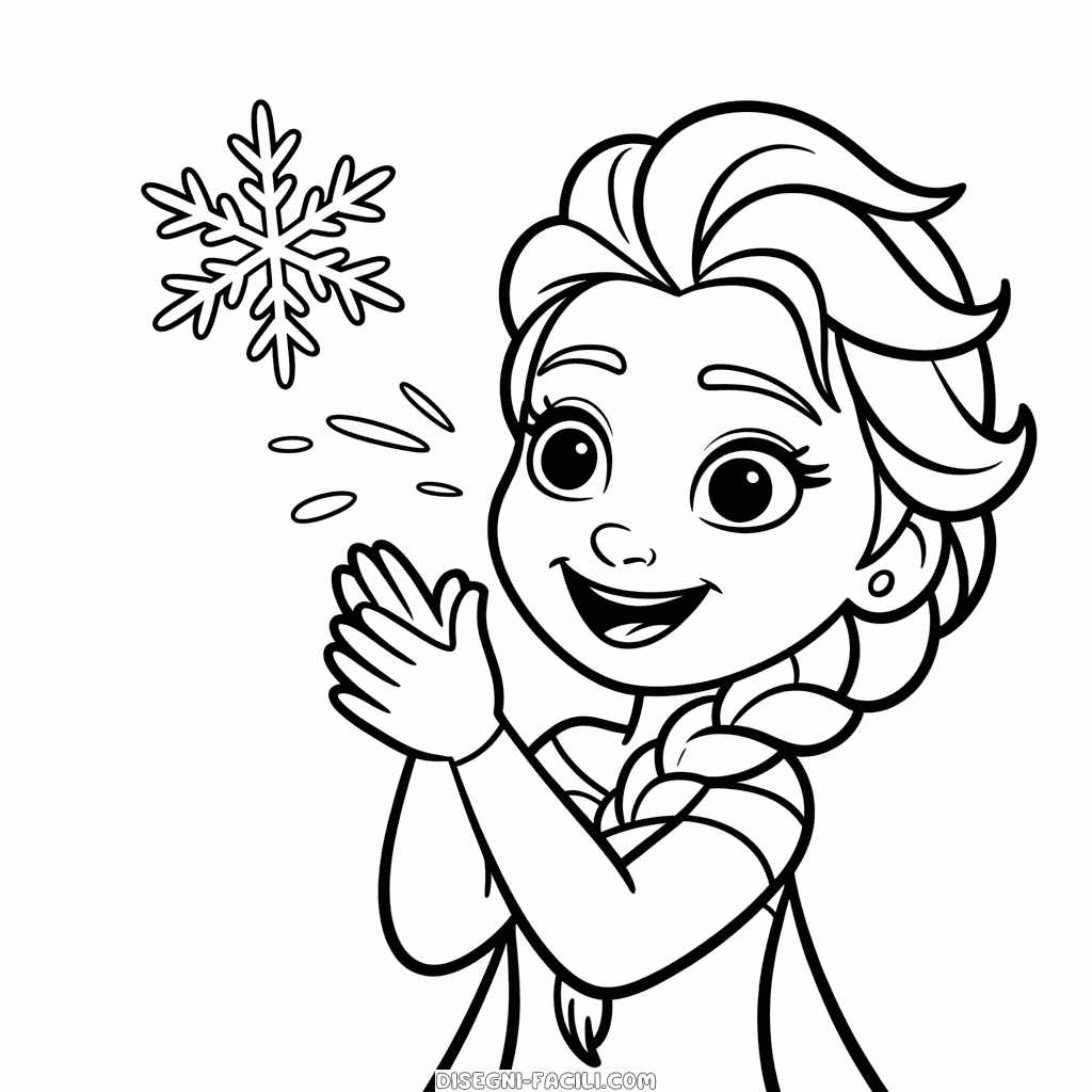 Disegno Facile di Cartone Animato Elsa