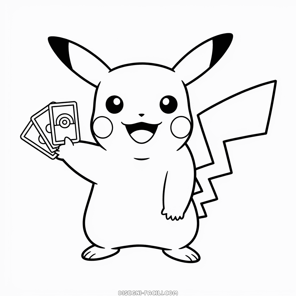 Disegno Facile di Cartone animato Pikachu