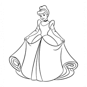Disegno Facile di Cenerentola Disney