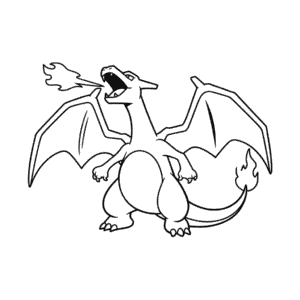 Disegno Facile di Charizard Sputa Fuoco