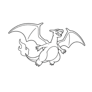 Disegno Facile di Charizard vola