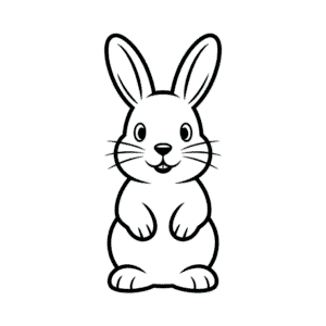 Disegno Facile di Coniglio stampabile