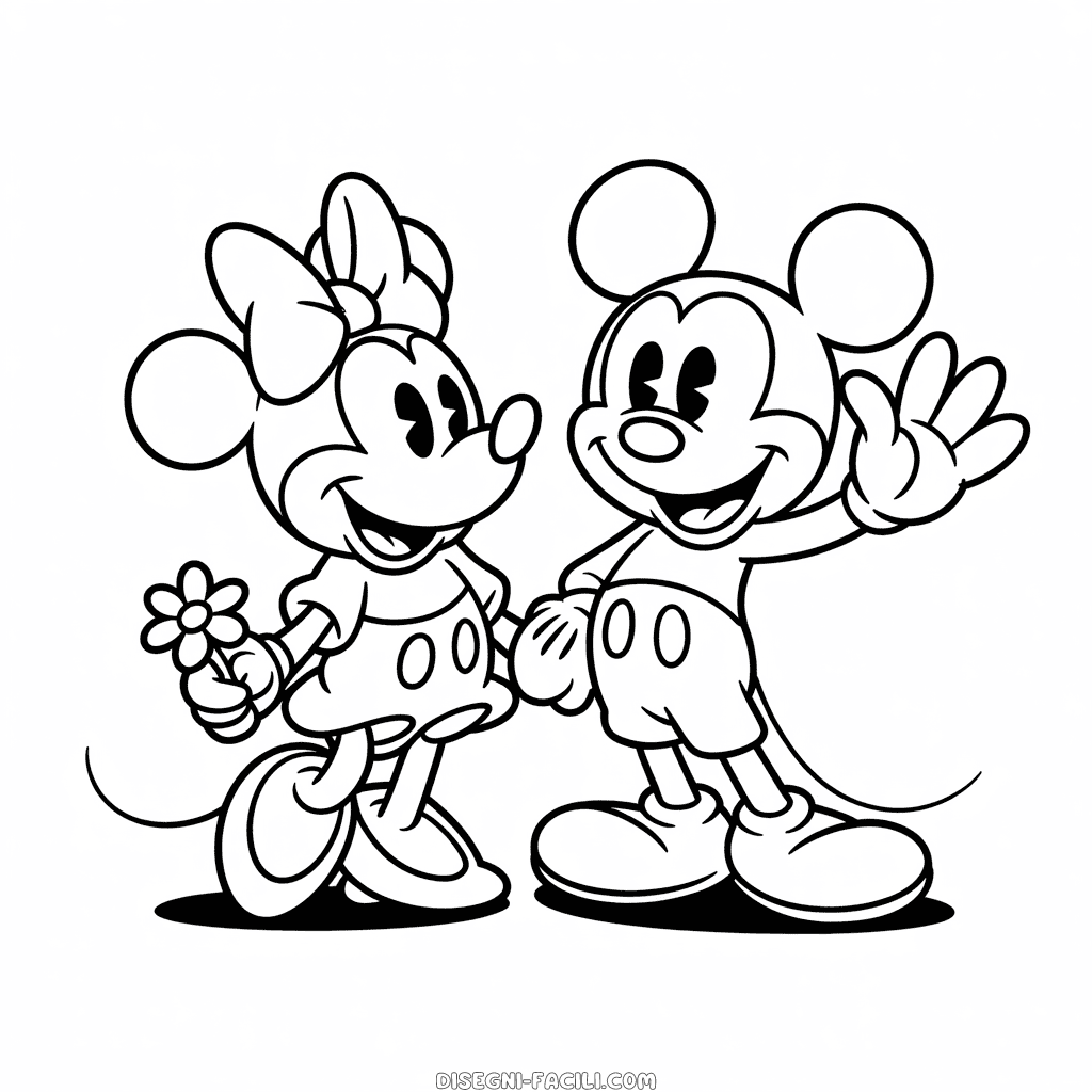 Disegno Facile di Coppia Disney