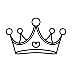 Disegno Facile di Corona della Principessa Disney