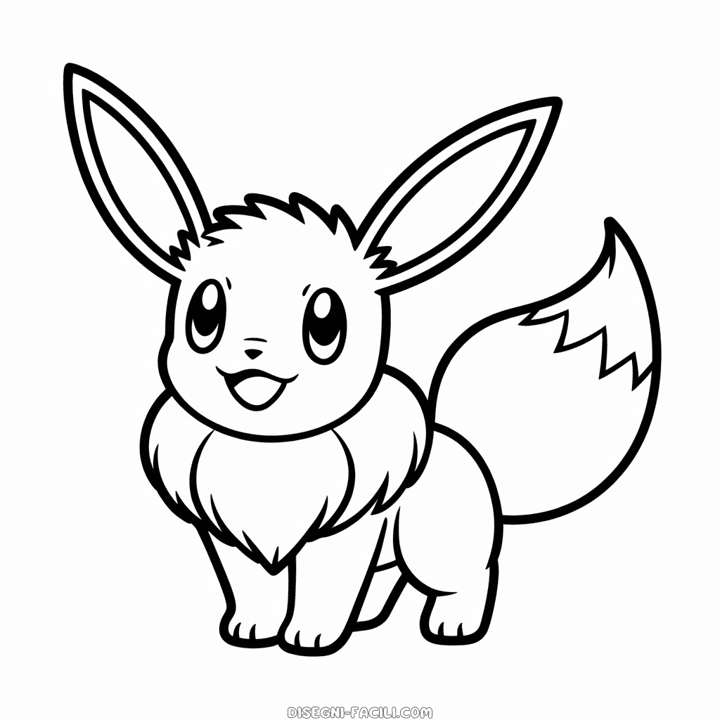 Disegno Facile di Eevee Pokémon