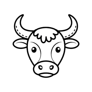 Disegno Facile di Faccia del Toro