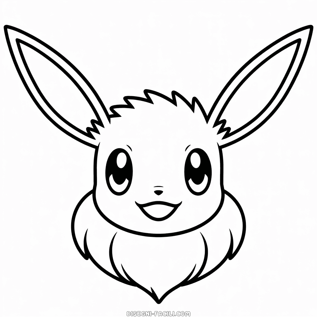 Disegno Facile di Faccia di Eevee