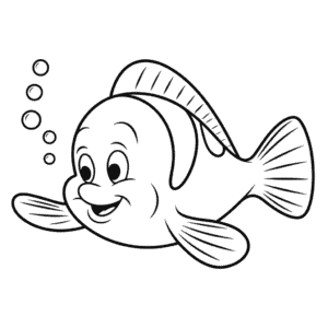 Disegno Facile di Flounder di Ariel